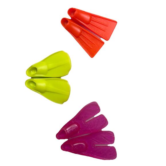 Barbie Doll Swim Flippers Scuba Diving Snorkel Accessories Beach Shoes Lot of 3 - Picture 1 of 9